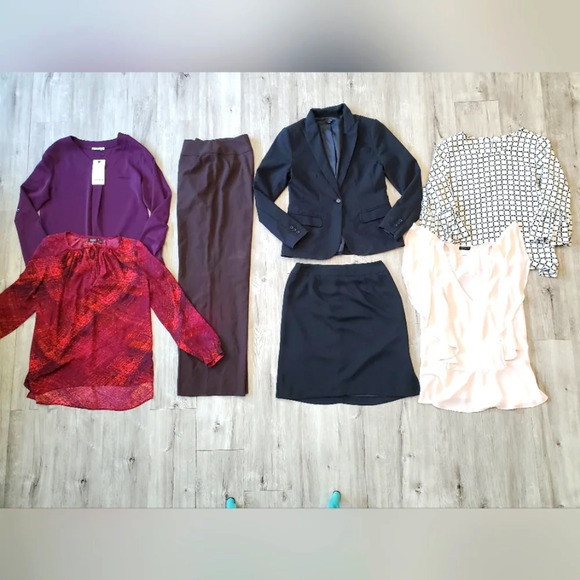 Banana Republic Dresses & Skirts - 7 Piece Lot Of Mix & Match Work Business Office Blazer Skirtsuit Pants Blouses